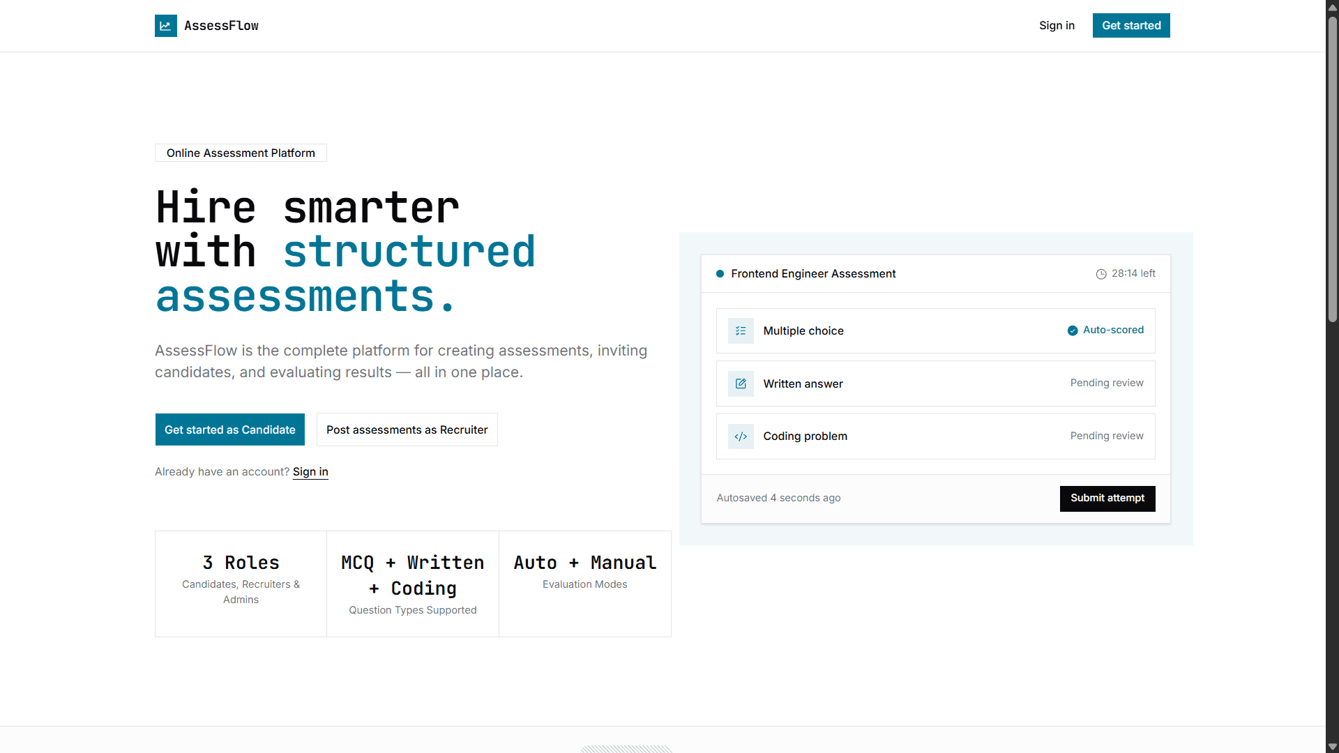AssessFlow preview